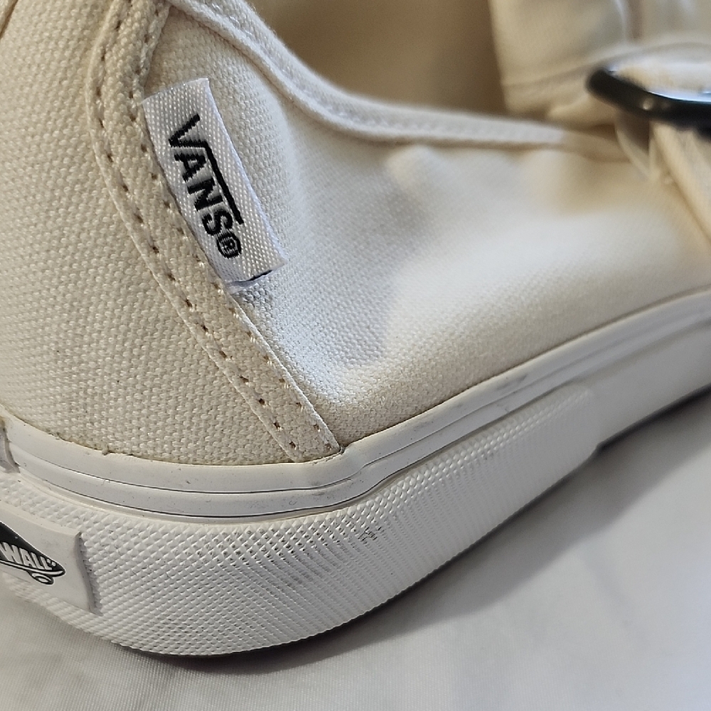 Vans Women's Cream Canvas Buckle Sneakers - Picture 6 of 12